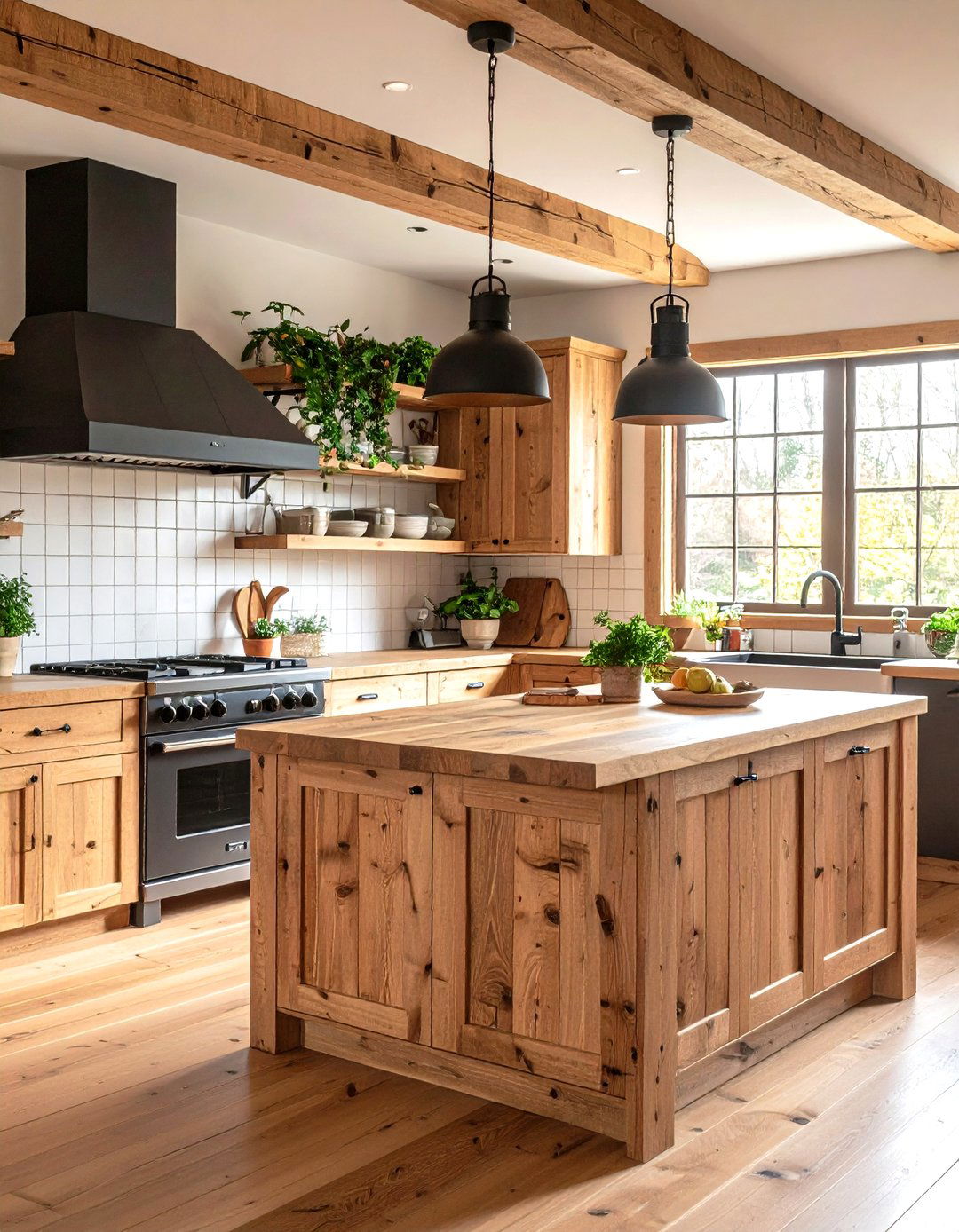 Rustic Butcher Block Countertops - 20 Rustic Decor Ideas