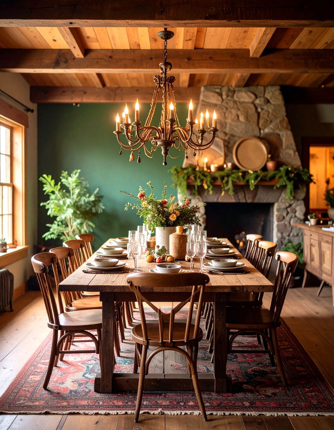 Rustic Cabin Dining Room Interior Design - 20 Rustic Interior Design Ideas