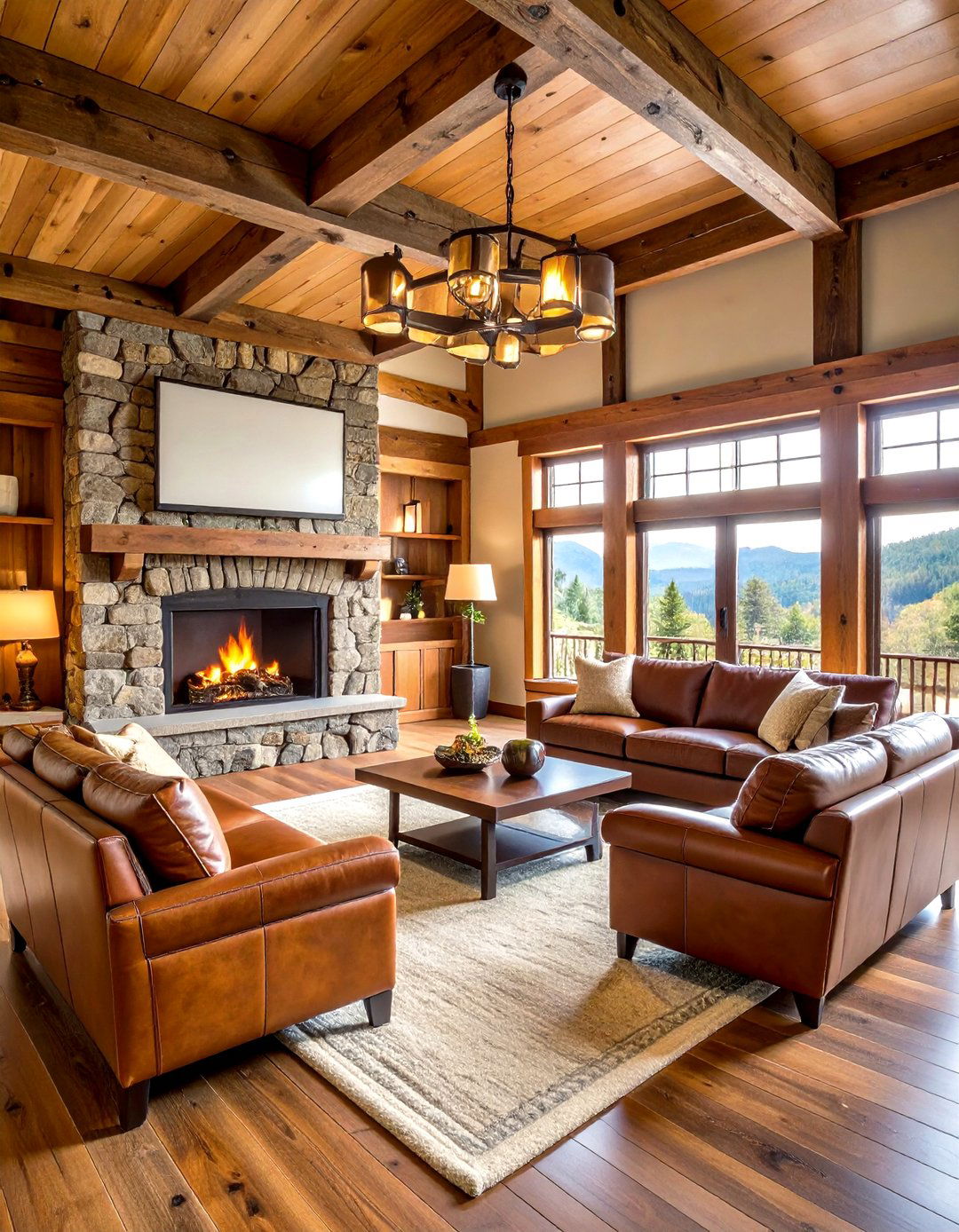 Rustic Cabin Media Room Retreat - 20 Media Room Ideas