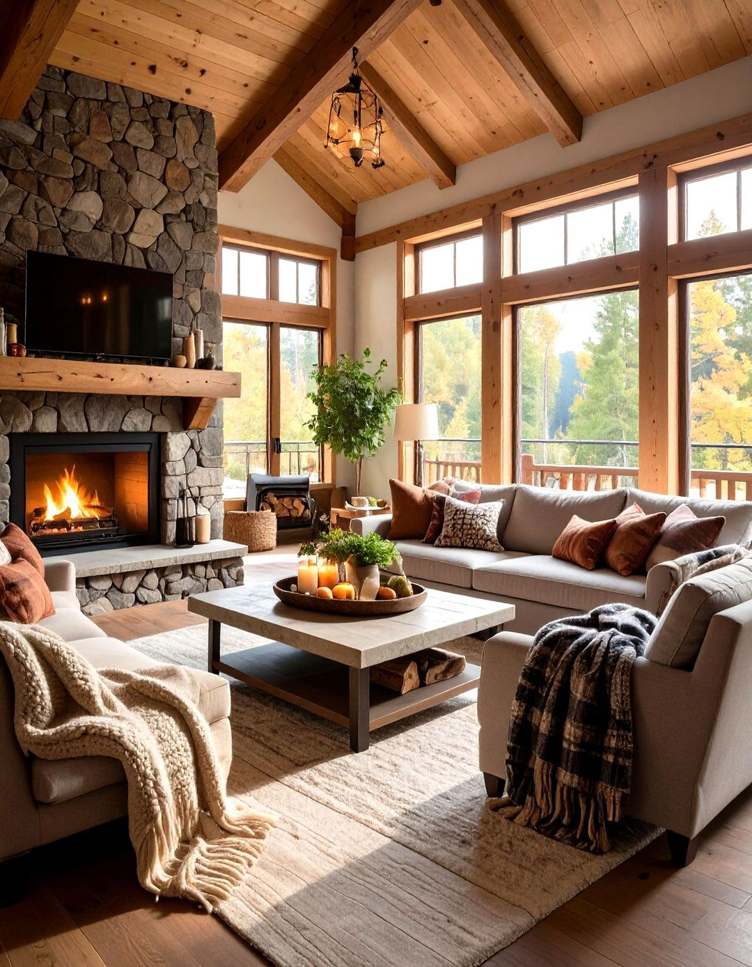 Rustic Cabin Style Den - 20 Den Ideas