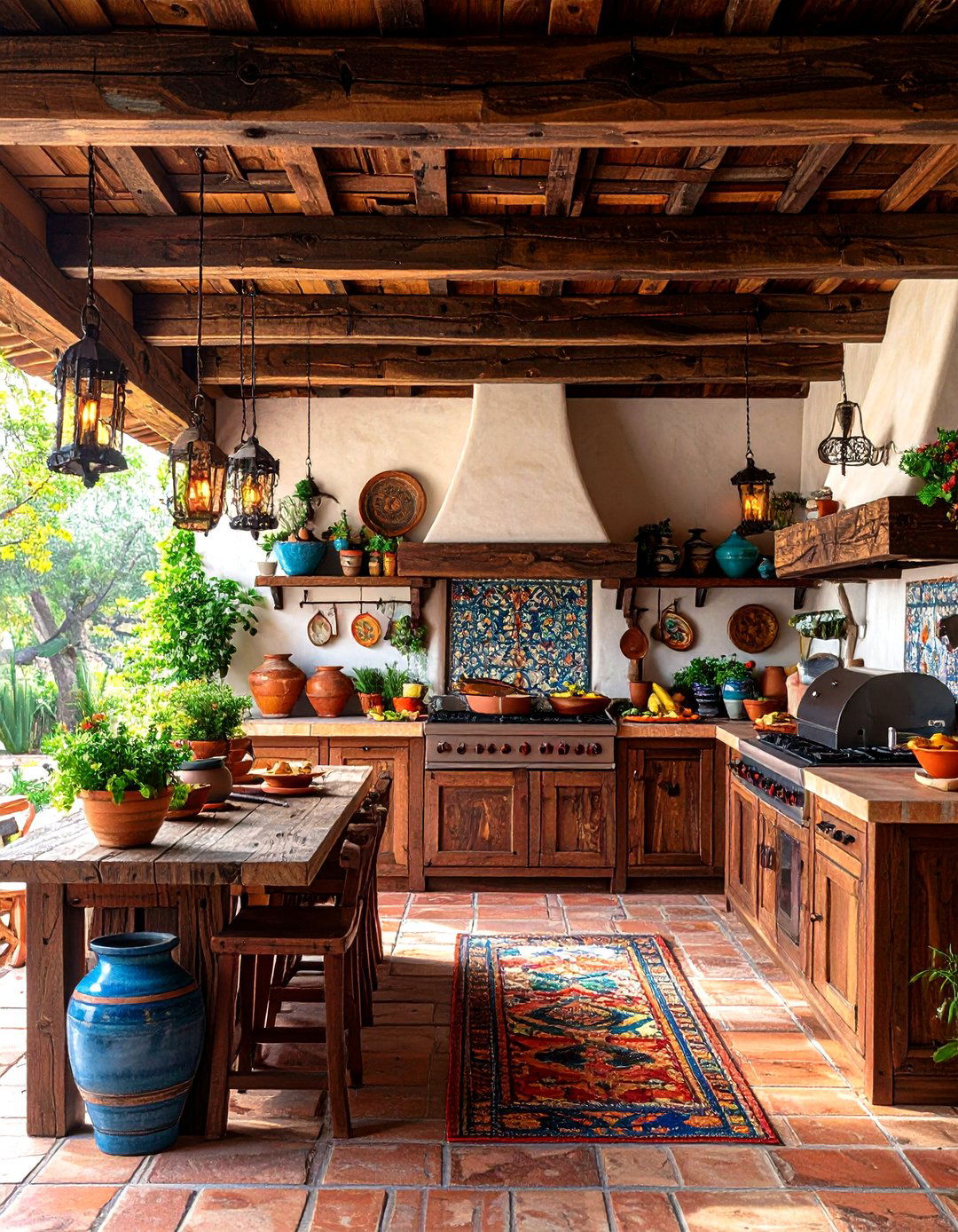 Rustic Cantina Mexican Outdoor Kitchen - 20 Mexican Outdoor Kitchen Ideas