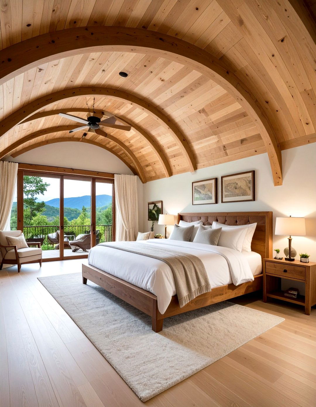 Rustic Ceiling with Barrel Vault Wood Construction - 20 Rustic Ceiling Ideas