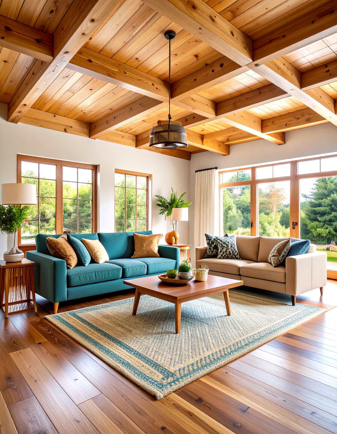 Rustic Ceiling with Tongue and Groove Pine Planking - 20 Rustic Ceiling Ideas