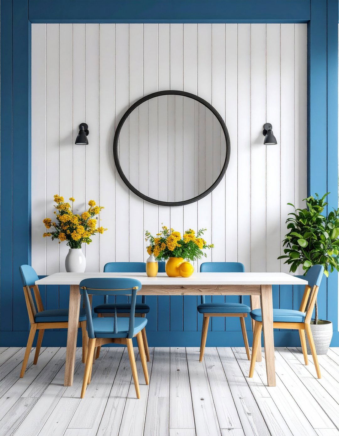 Rustic Chic Board and Batten Mix - 20 Shiplap Dining Room Wall Ideas