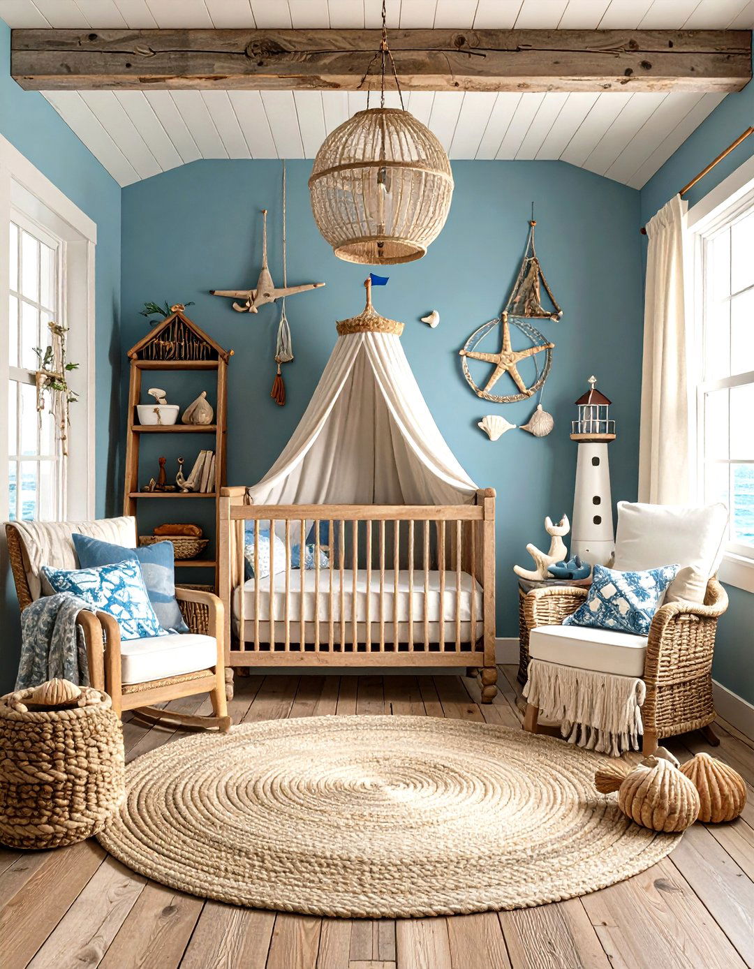 Rustic Coastal Cabin Nursery - 20 Rustic Nursery Ideas
