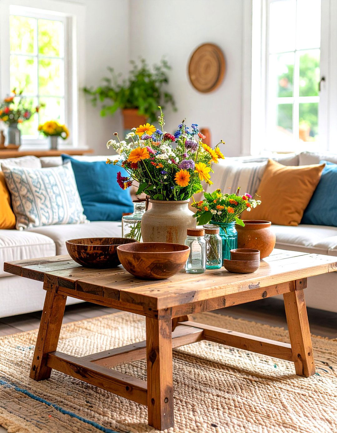 Rustic Coffee Table Centerpiece - 20 Coffee Table Decor Ideas