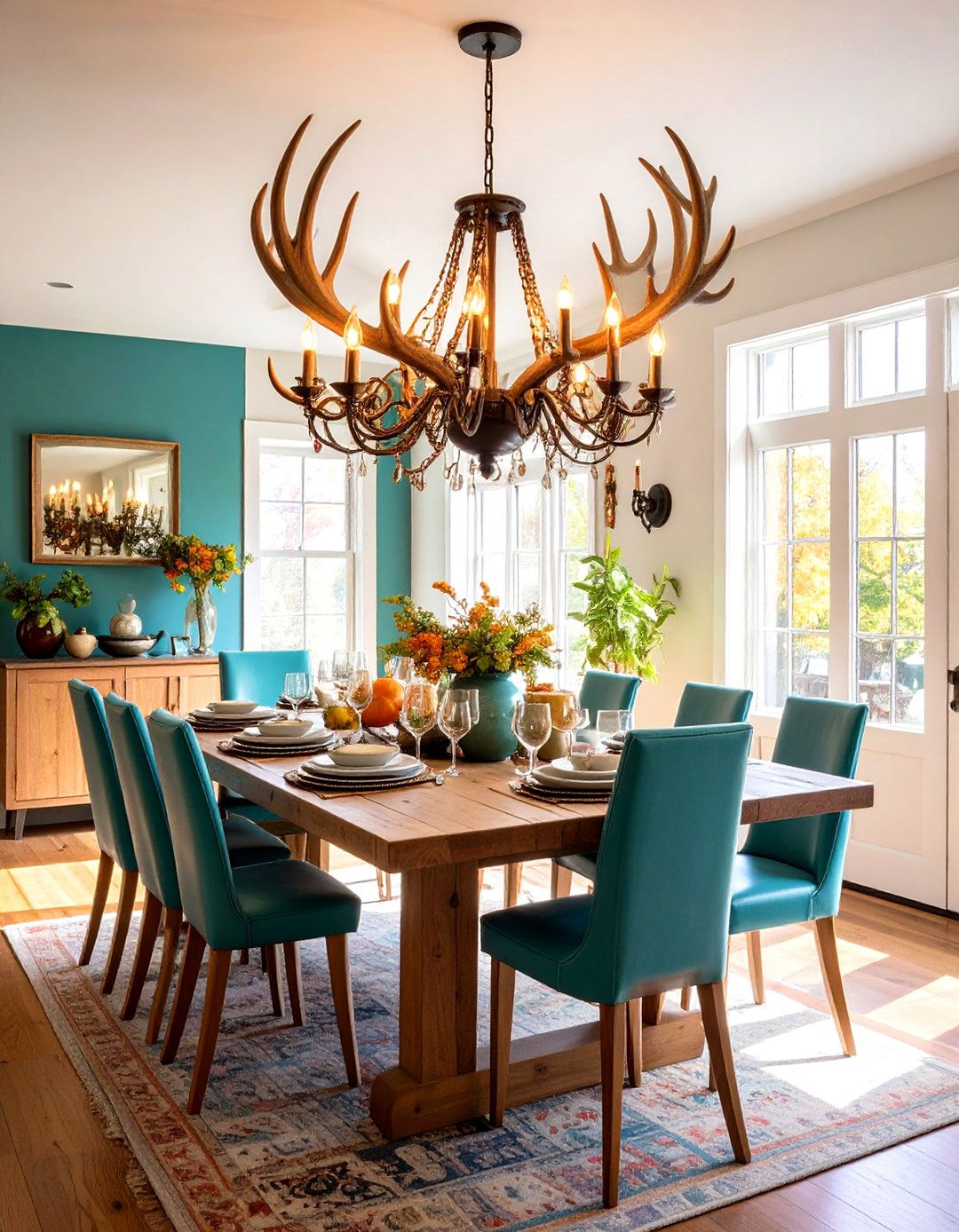 Rustic Dining Room Chandelier Statement Drama - 20 Rustic Dining Room Ideas