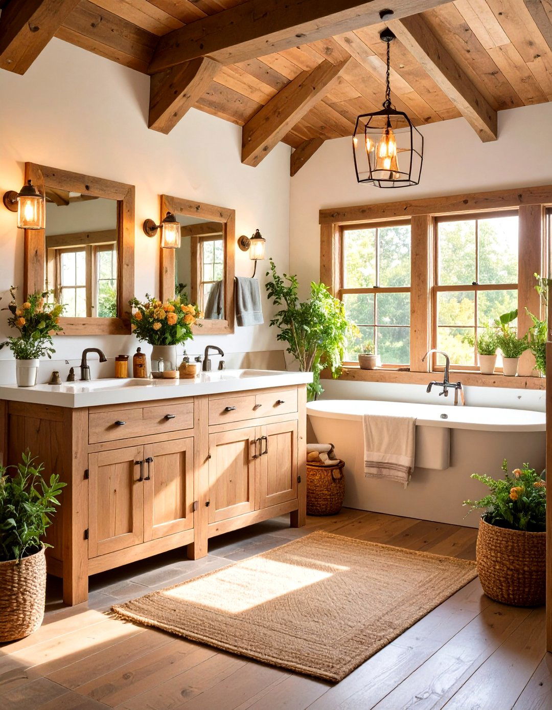 Rustic Farmhouse Boy Bathroom Charm - 20 Boy Bathroom Ideas