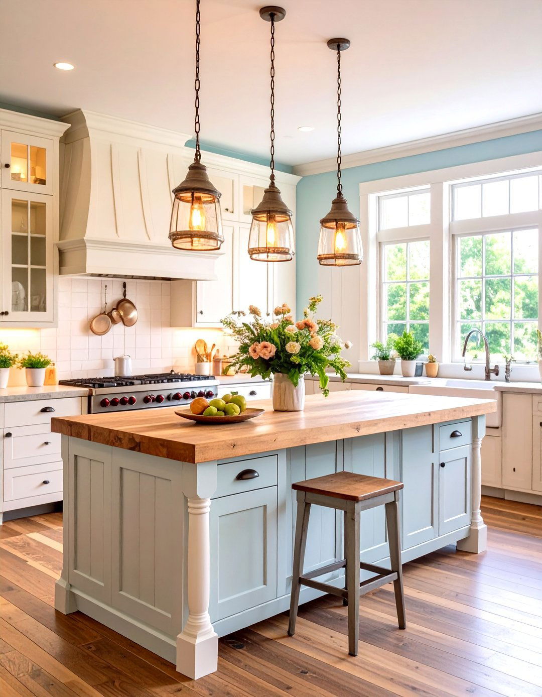 Rustic Farmhouse Kitchen Island Decor with Vintage Charm - 20 kitchen island decor ideas