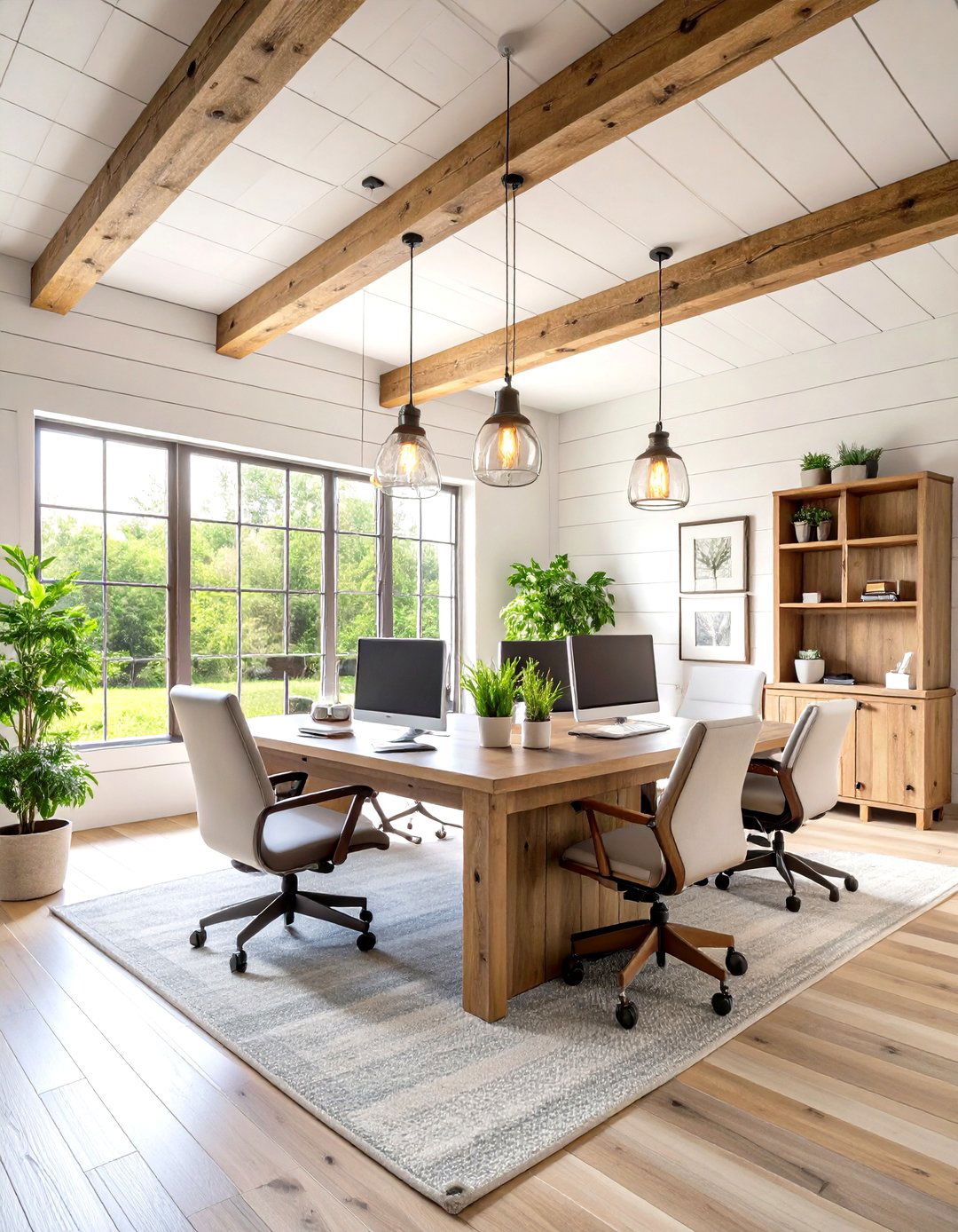Rustic Farmhouse Loft Office Retreat - 20 Loft Office Ideas
