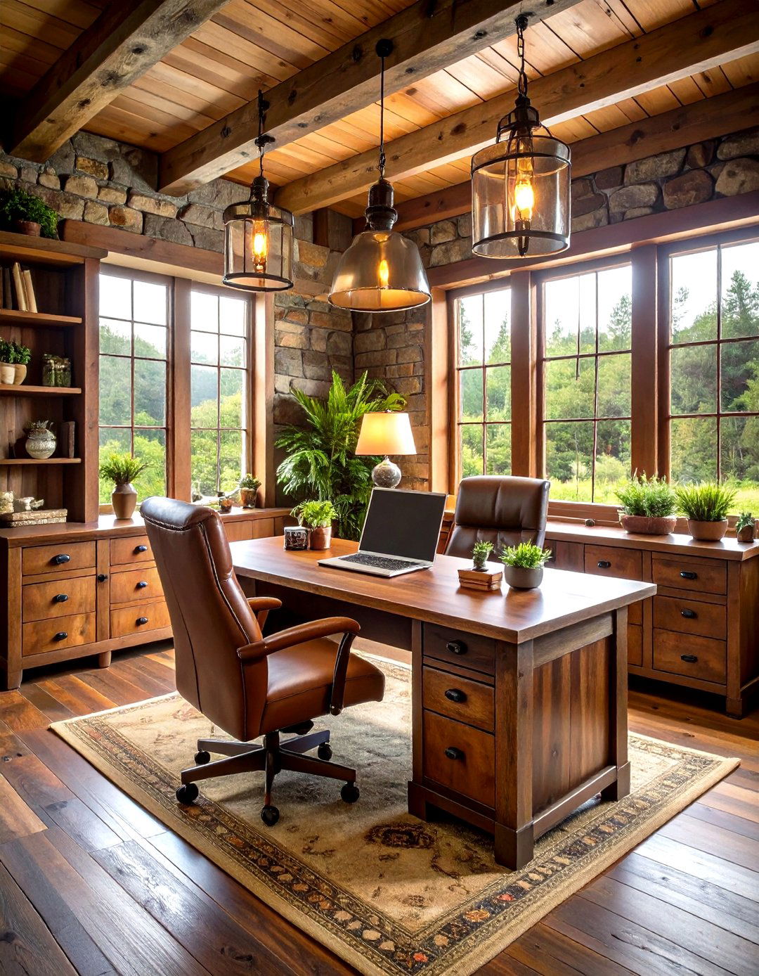 Rustic Farmhouse Man Cave Office Theme - 20 Man Cave Office Ideas
