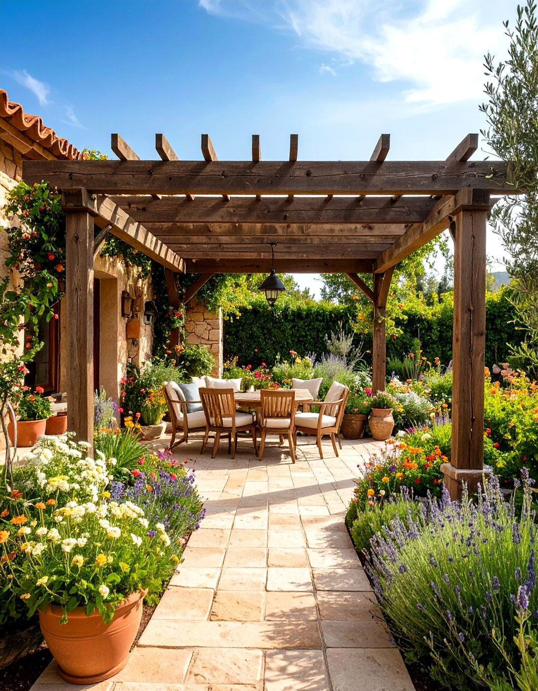 Rustic Farmhouse Mediterranean Garden - 20 Mediterranean Garden Ideas