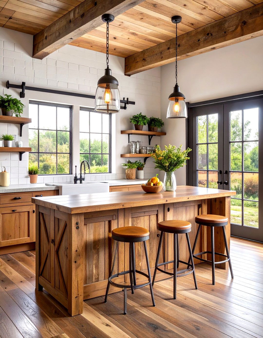 Rustic Farmhouse Mini Bar Cabinet - 20 Mini Bar Ideas