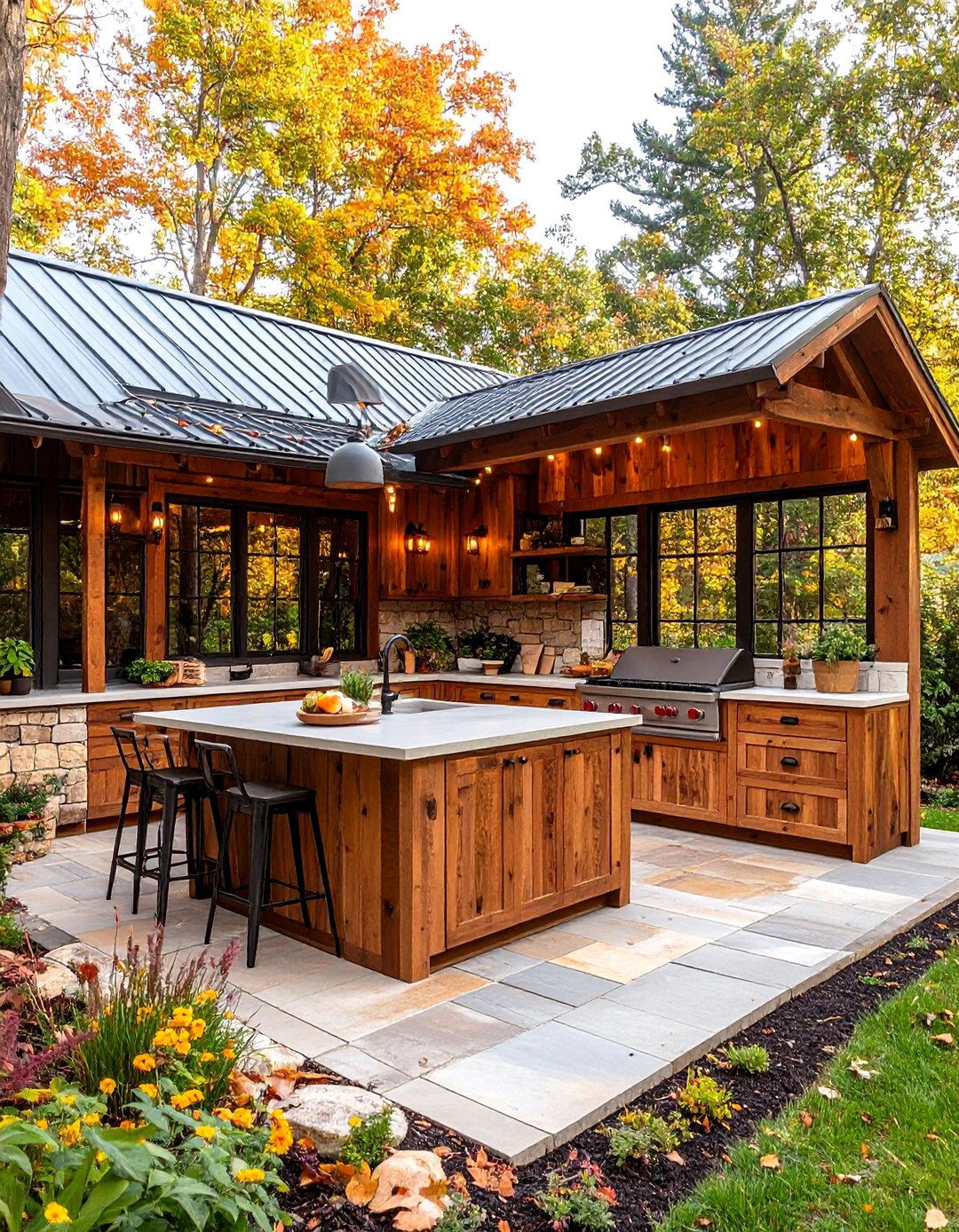 Rustic Farmhouse Outdoor Kitchen Designs - 20 Outdoor Kitchen Designs