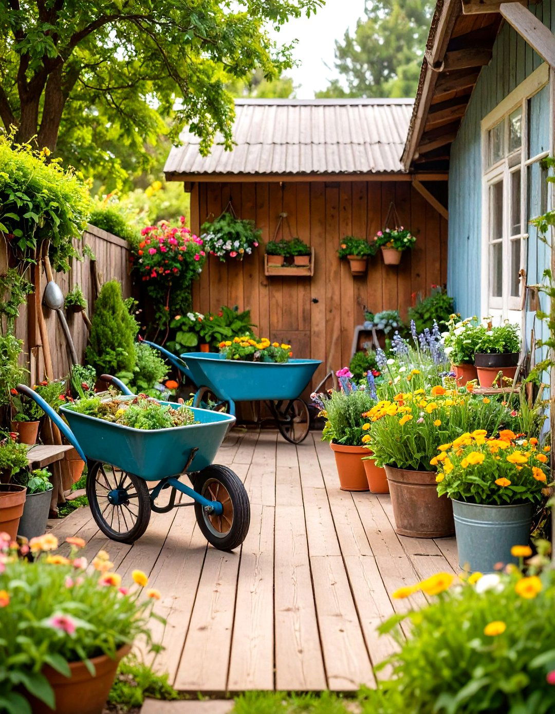Rustic Farmhouse Patio Garden - 20 Patio Garden Ideas