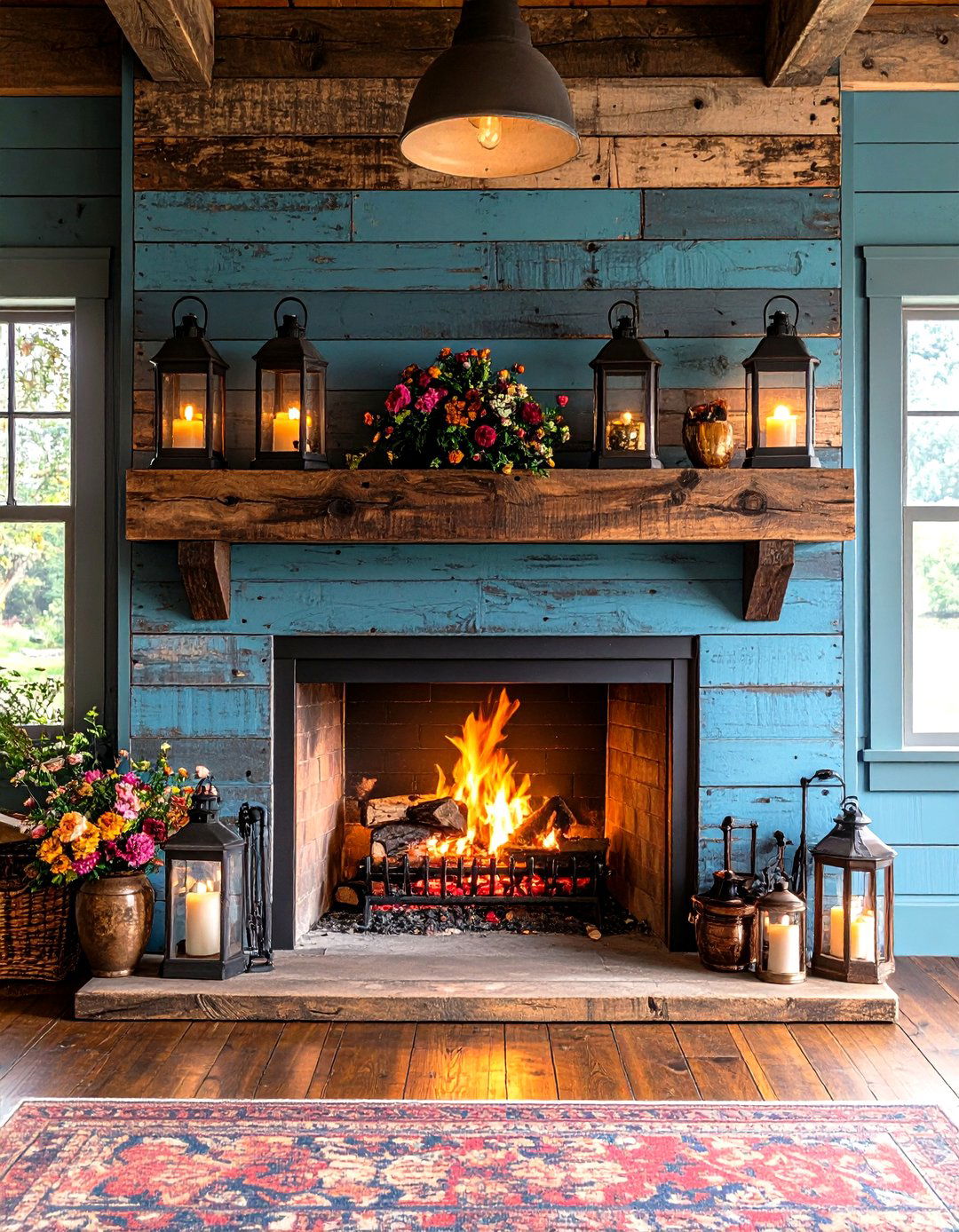 Rustic Farmhouse Shiplap - 20 Shiplap Fireplace Ideas