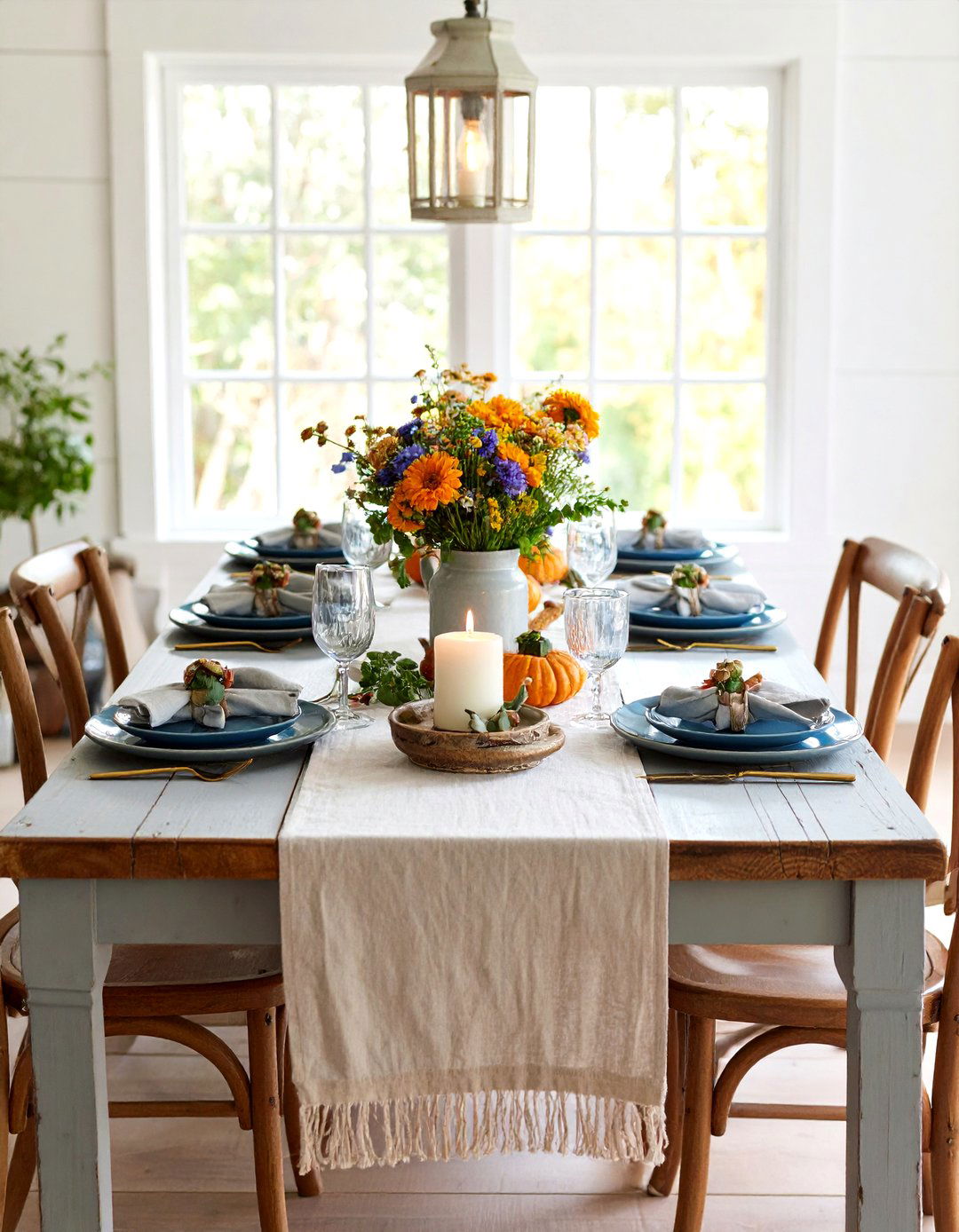 Rustic Farmhouse Table Setting - 20 Table Setting Ideas