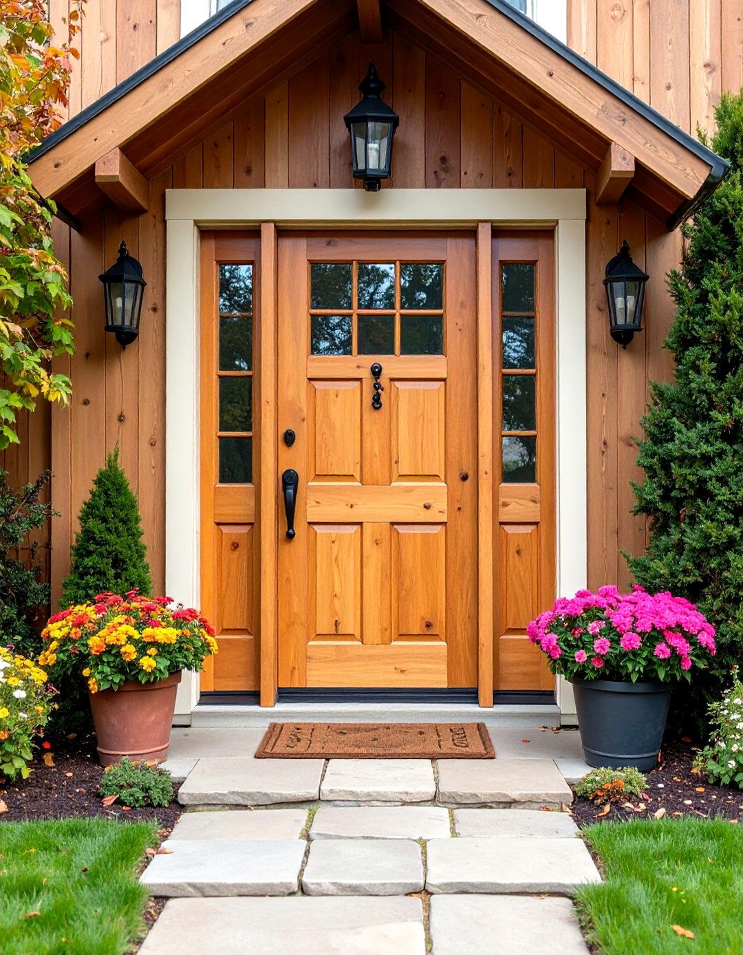 Rustic Front Door with Barn Hardware Accents - 20 Rustic Front Door Ideas