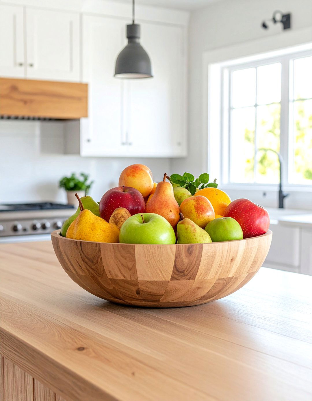 Rustic Fruit Bowl Kitchen Island Centerpiece - 20 Kitchen Island Centerpiece Ideas