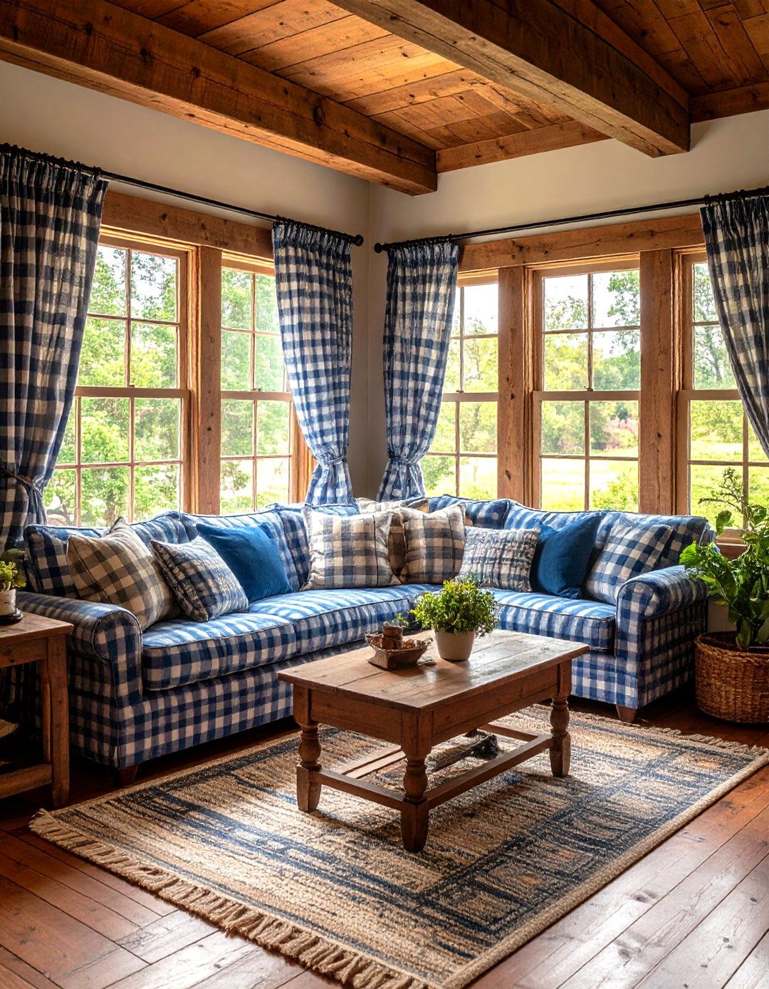 Rustic Gingham Patterns - 20 Rustic Decor Ideas