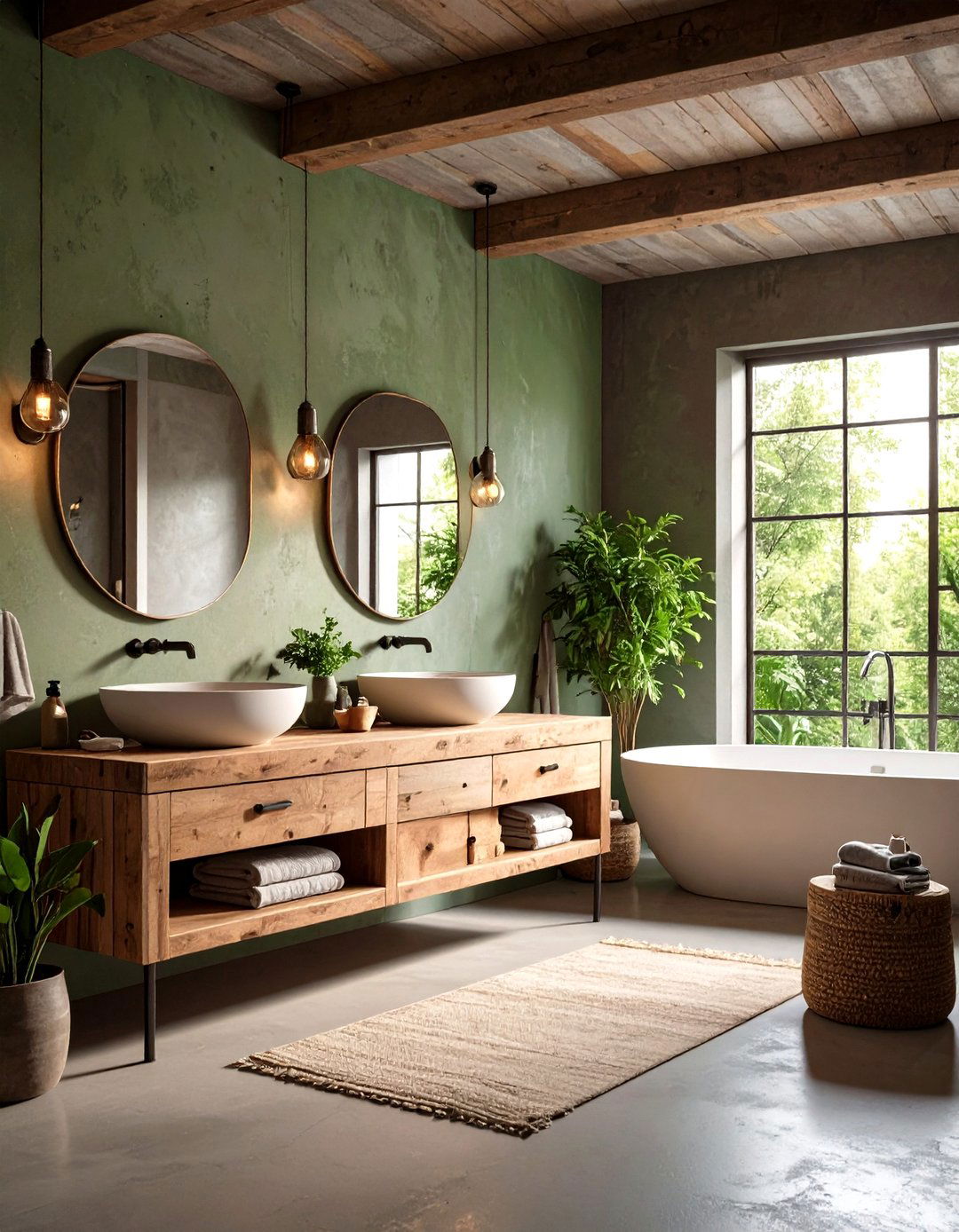Rustic Industrial Bathroom Interior Design - 20 Rustic Interior Design Ideas