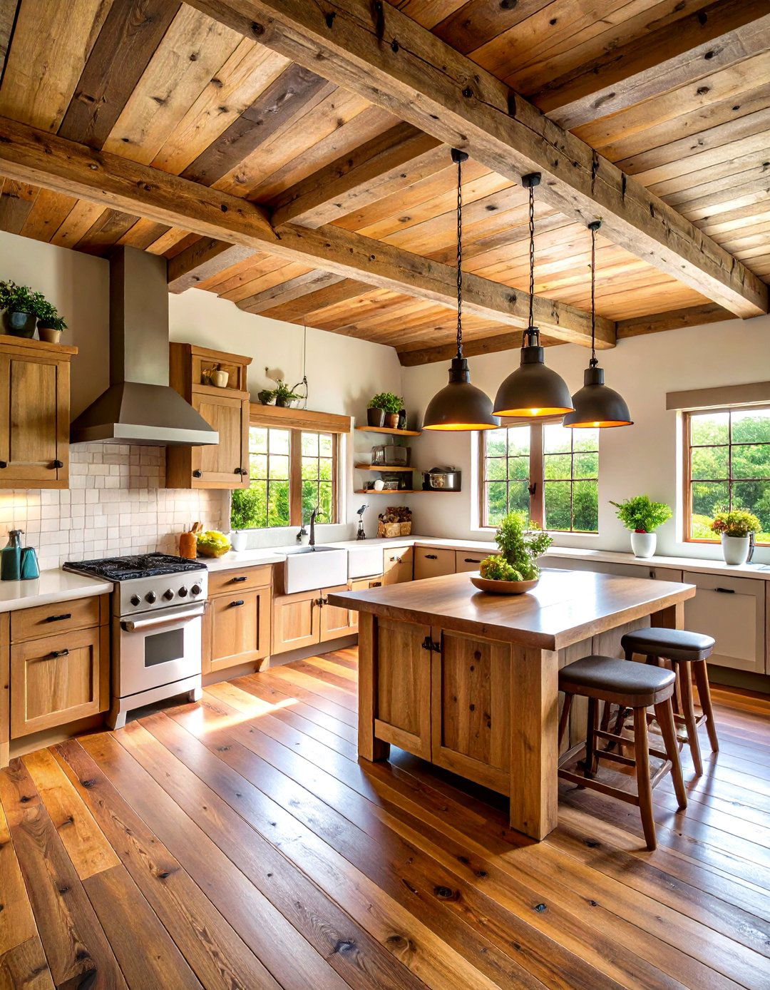 Rustic Kitchen Ceiling Reclaimed Wood - 20 Kitchen Ceiling Ideas