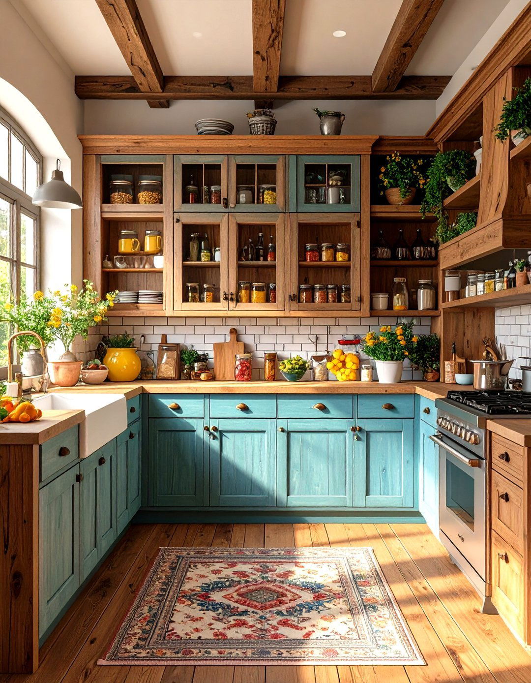 Rustic Kitchen Pantry Integration with Hidden Storage Solutions - 20 Rustic Kitchen Ideas