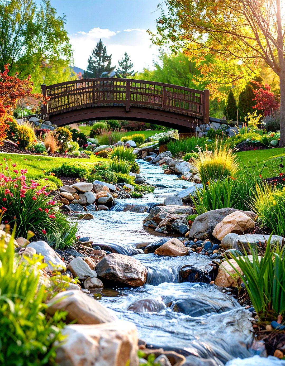 Rustic Landscaping featuring Dry Creek Bed Drainage Solutions - 20 Rustic Landscaping Ideas