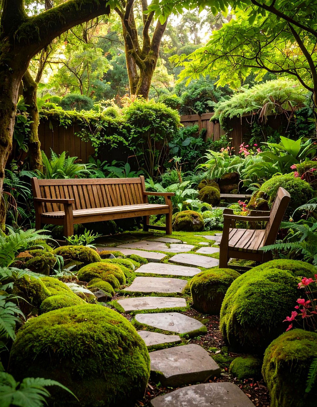 Rustic Landscaping featuring Moss Garden and Shade Sanctuary Designs - 20 Rustic Landscaping Ideas