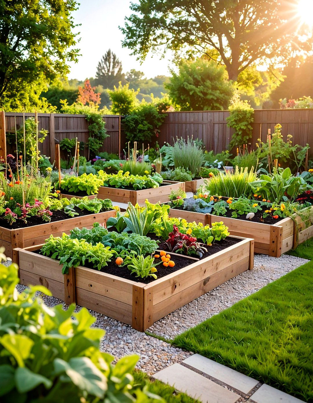 Rustic Landscaping incorporating Raised Garden Beds with Split Rail Details - 20 Rustic Landscaping Ideas