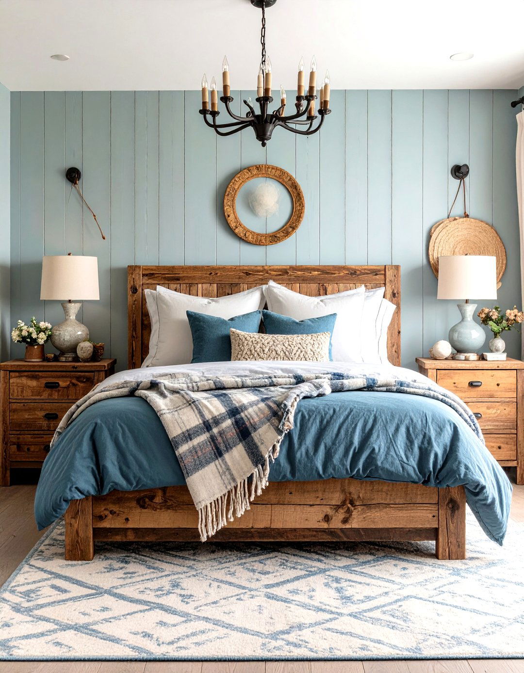Rustic Light Blue Bedroom Cabin - 20 Light Blue Bedroom Ideas