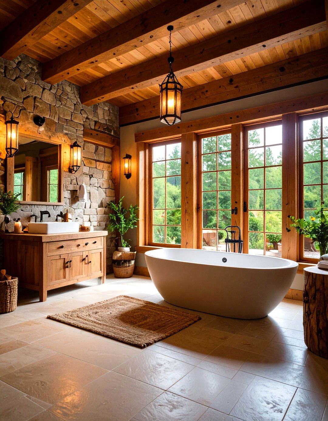 Rustic Luxury Primary Bathroom - 20 Primary Bathroom Ideas