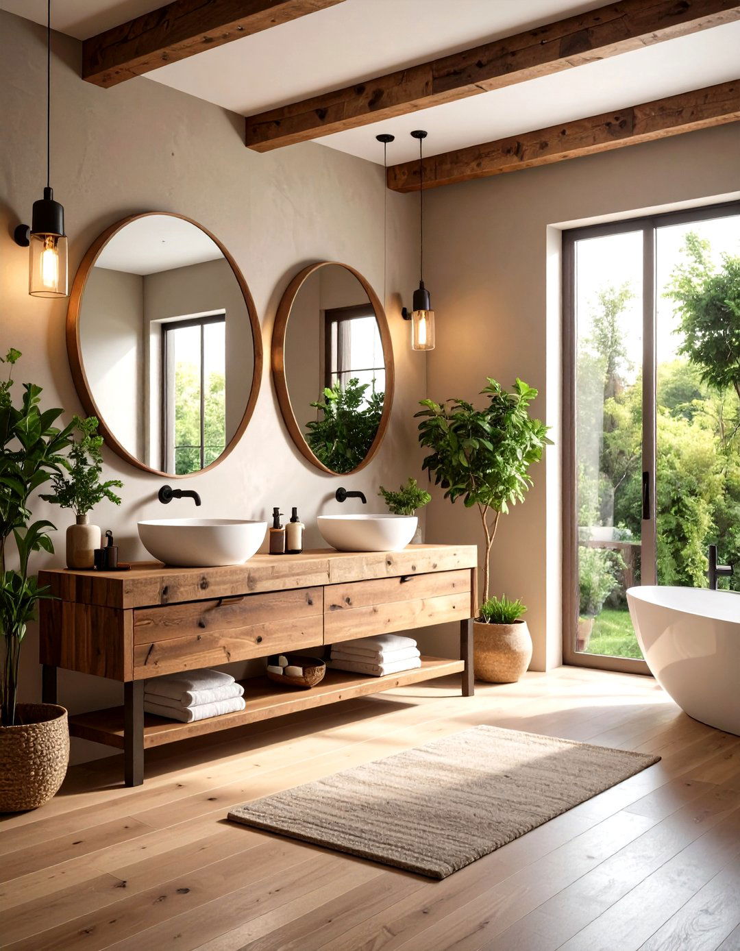 Rustic Modern Balance Powder Room - 20 Eclectic Powder Room Ideas