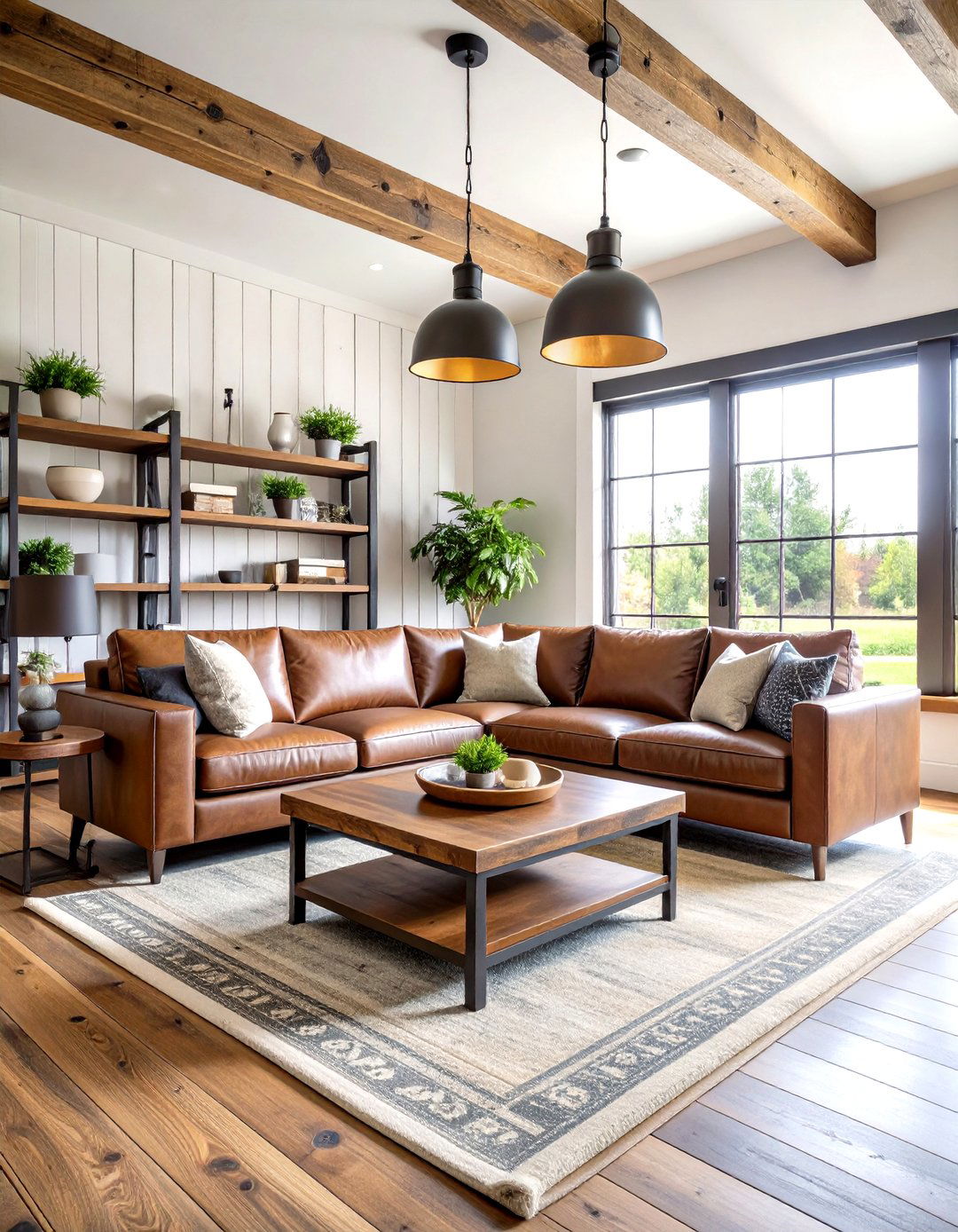 Rustic Modern Farmhouse Mens Living Room - 20 Men's Living Room Ideas