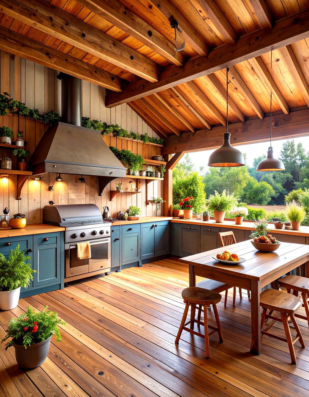 Rustic Outdoor Kitchen Smokehouse Style - 20 Rustic Outdoor Kitchen Ideas