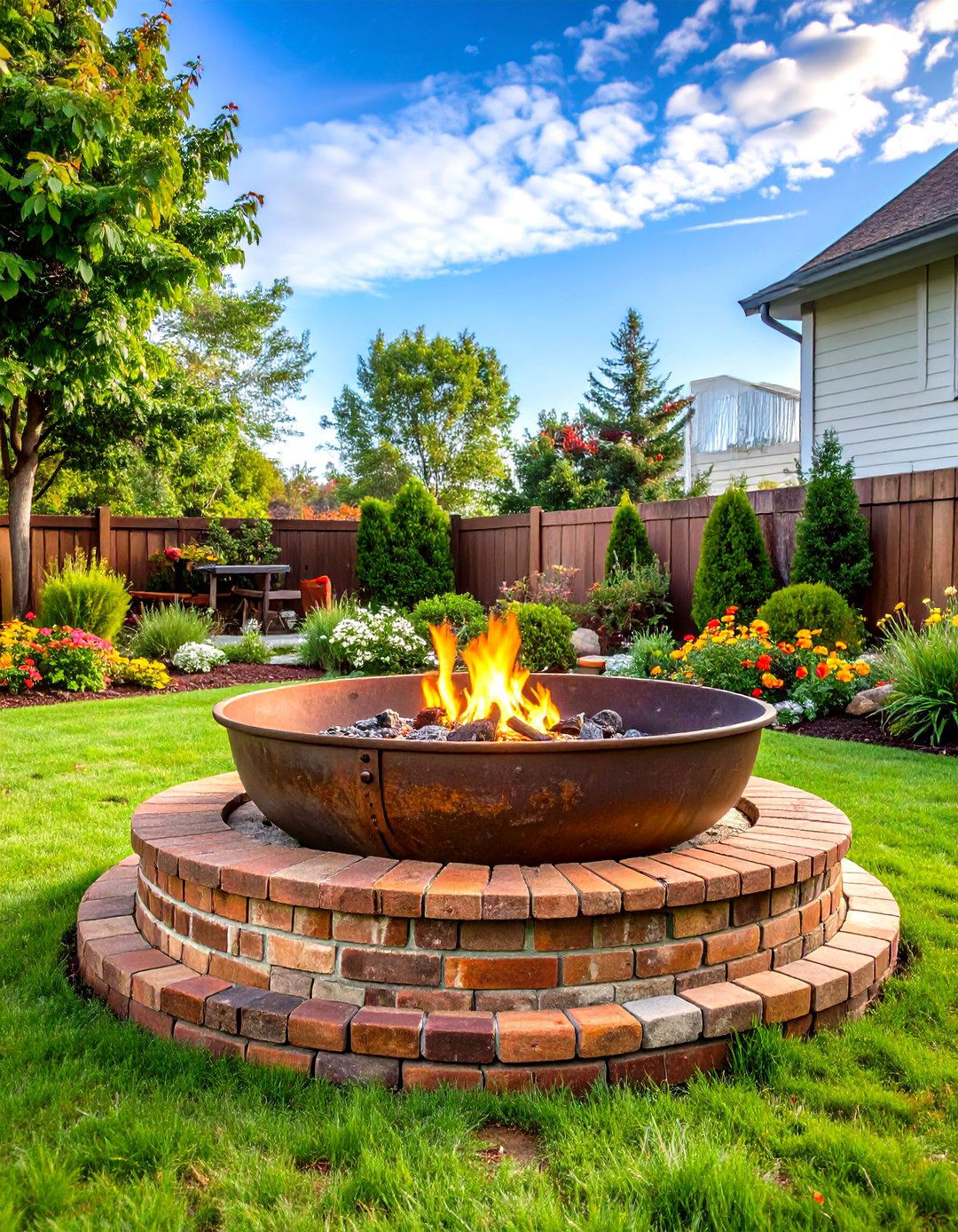 Rustic Patina Rim Fire Pit - 20 Truck Rim Fire Pit Ideas