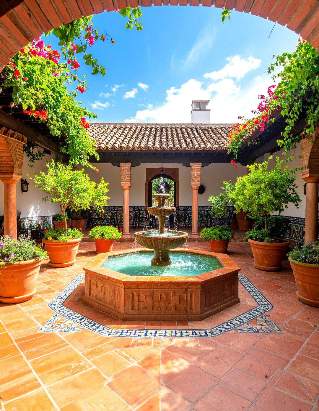 Rustic Patio Mediterranean Stone and Tile Fusion - 20 Rustic Patio Ideas