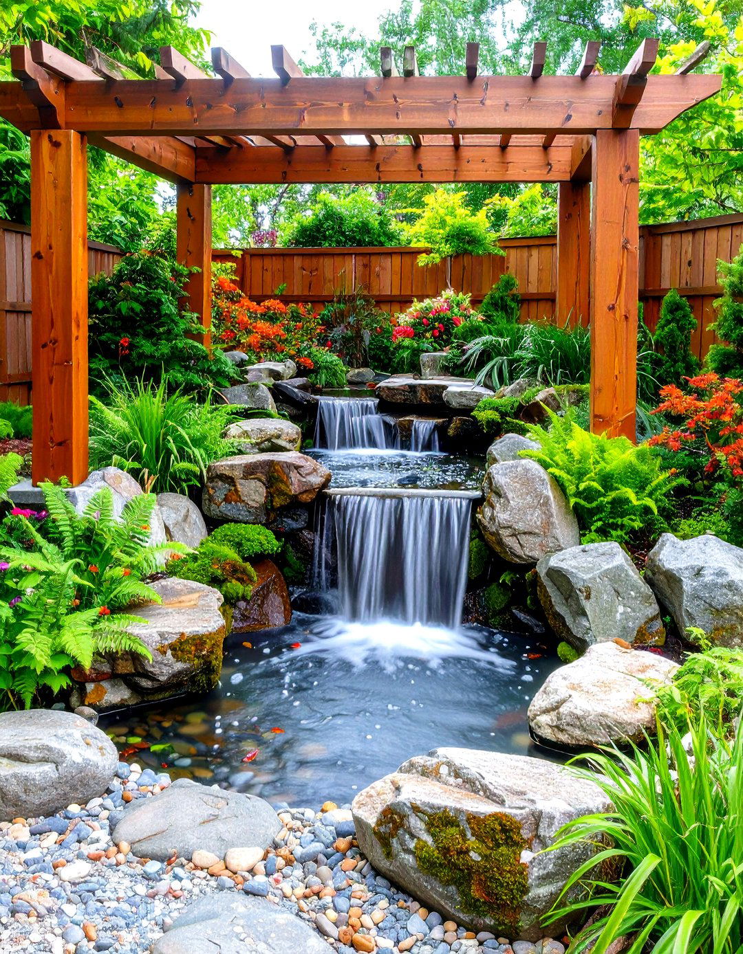 Rustic Patio Water Feature Zen Garden Retreat - 20 Rustic Patio Ideas