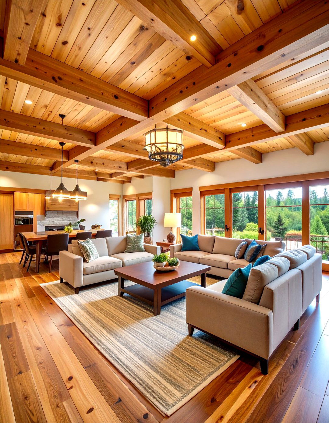 Rustic Pine Wood Plank Ceiling Character - 20 Wood Plank Ceiling Ideas