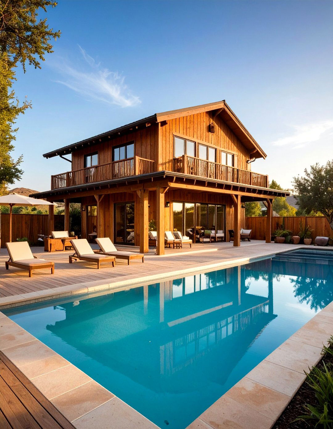 Rustic Pool House with Guest Quarters - 20 Rustic Pool House Ideas
