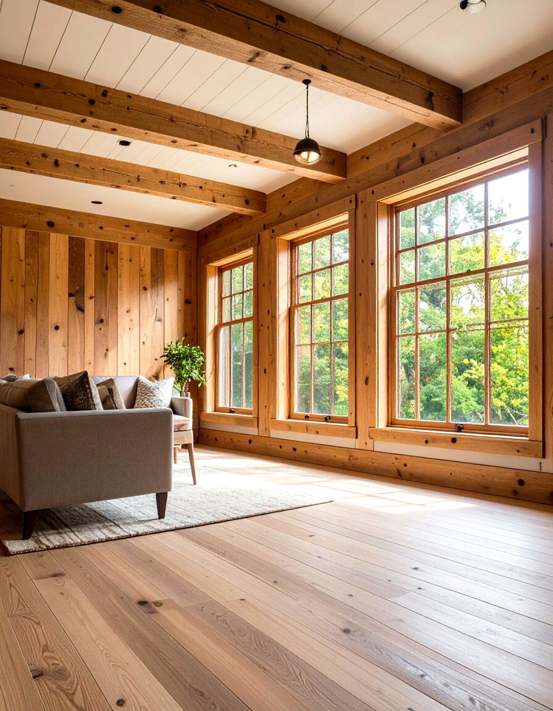 Rustic Reclaimed Barnwood Window Trim - 20 Window Trim Ideas
