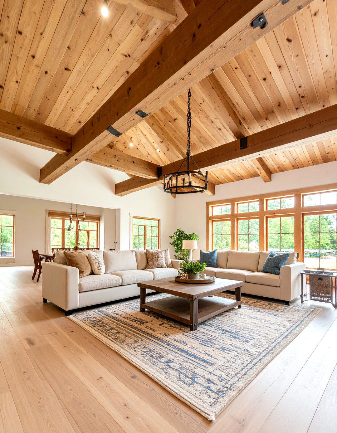 Rustic Reclaimed Ceiling Beams - 20 Decorative Ceiling Beam Ideas
