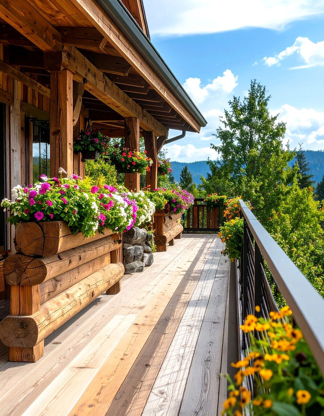 Rustic Reclaimed Wood Cantilever Balcony - 20 Cantilever Balcony Ideas
