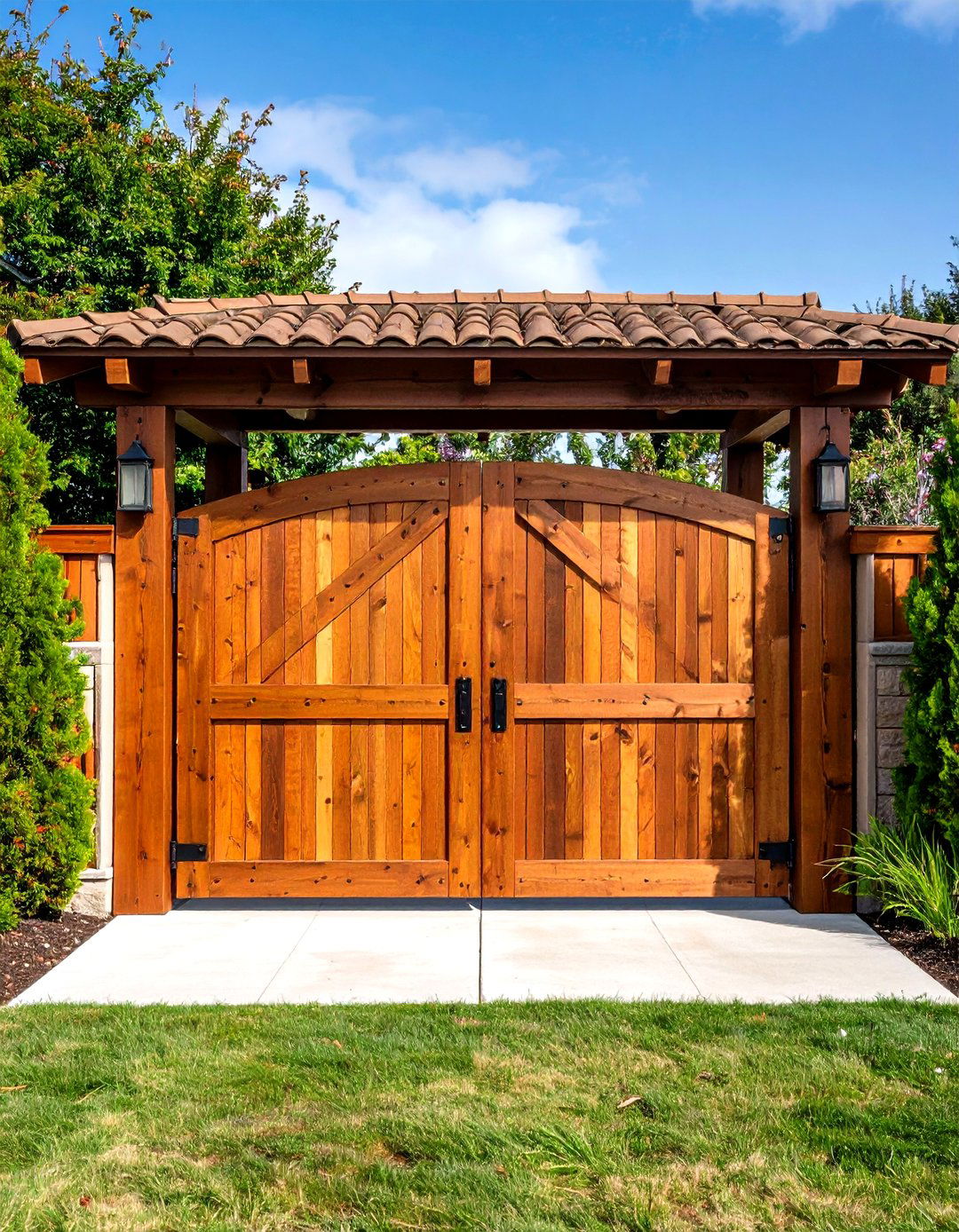 Rustic Reclaimed Wood Front Gate - 20 Front Gate Ideas