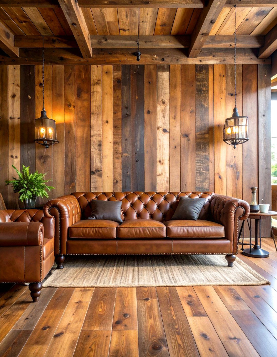 Rustic Reclaimed Wood Shiplap - 20 Shiplap Living Room Ideas