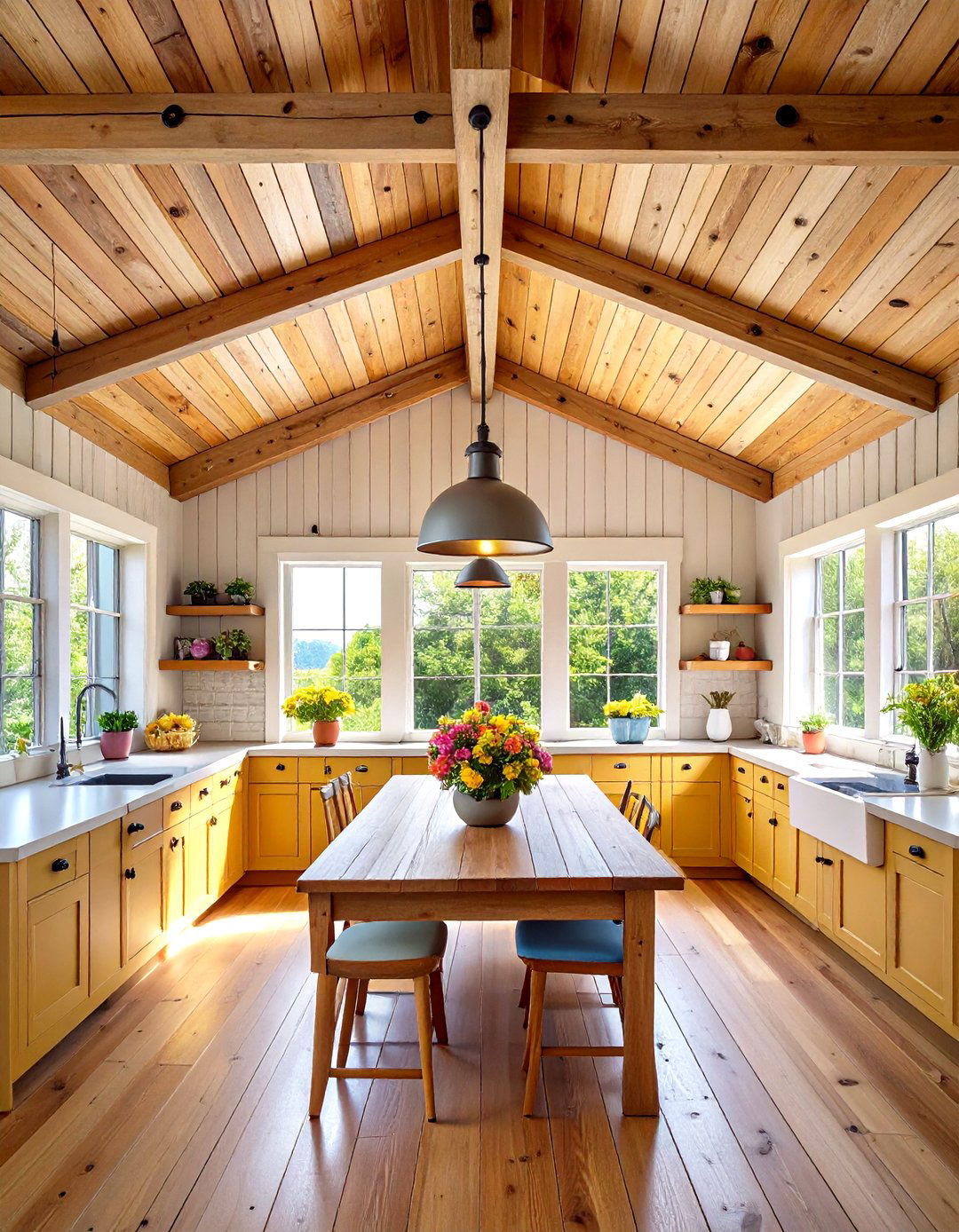 Rustic Reclaimed Wood Slat Ceiling Design - 20 Wood Slat Ceiling Ideas