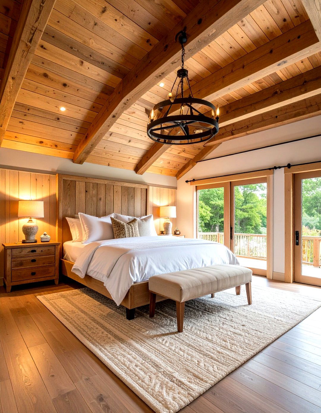 Rustic Shiplap Wood Tray Ceiling - 20 tray ceiling ideas