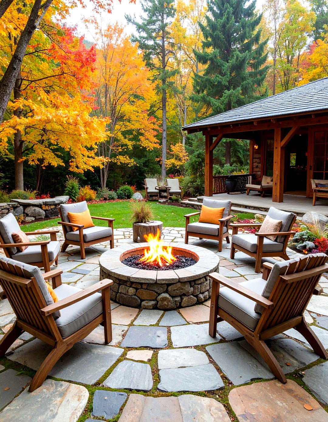 Rustic Stone Circle Patio Ideas With Firepit - 20 Patio Ideas With Firepit