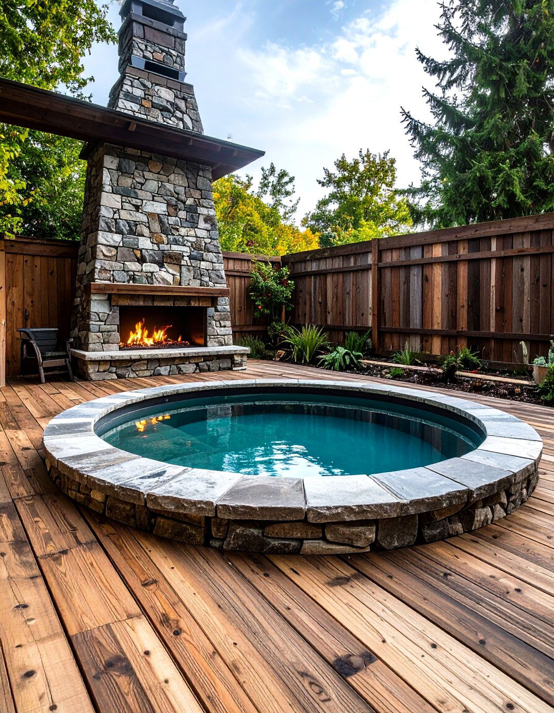 Rustic Stone Plunge Pool Haven - 20 Plunge Pool Ideas