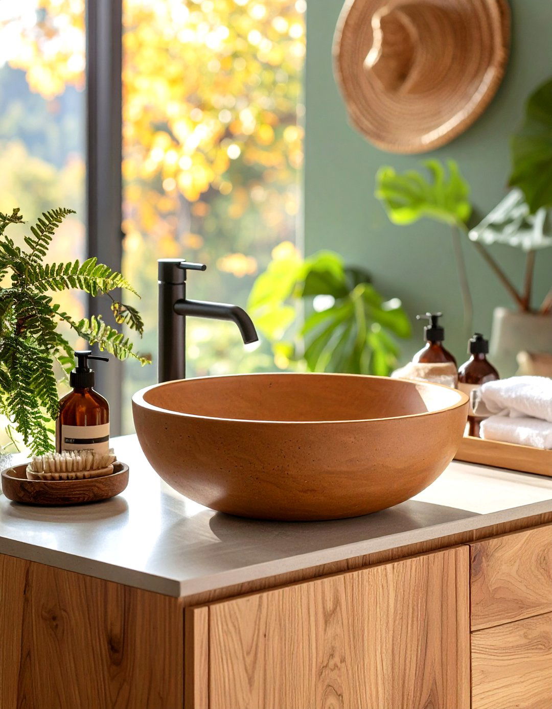Rustic Terracotta Bathtub Features - 20 Terracotta Bathroom Ideas